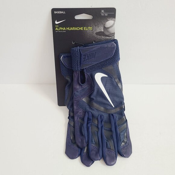 Nike Alpha Huarache Elite Batting Gloves CV0696-439 Size XL Navy Blue